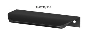 Uchwyt Meblowy Krawędziowy Czarny Mat 96/116 Ua2