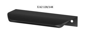 Uchwyt Meblowy Krawędziowy Czarny Mat 128/148 Ua2