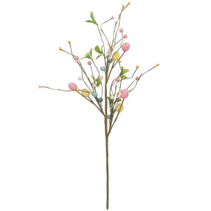 WIELKANOCNA Gałązka Z jajkami kolorowa 60cm