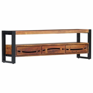 Lumarko Szafka pod TV, 140 x 30 x 45 cm, lite drewno akacjowe!
