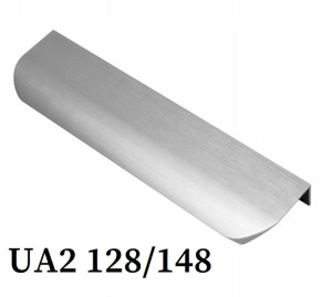 Uchwyt Meblowy Krawędziowy Srebrny Alu 128/148 Ua2