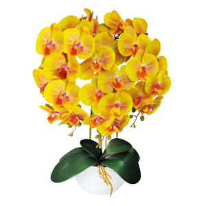 Sztuczny Storczyk Orchidea 3 pędowy 70cm 861-06 żółty