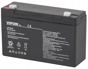 Akumulator Żelowy 6V 12Ah Vipow Bezobsługowy