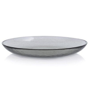 Talerz śniadaniowy talerzyk DUKA NORD 22 cm szary szklany