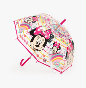 Parasol dziecięcy przeźroczysty Minnie róż kopuła