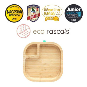   ECORASCALS Talerzyk bambusowy baby z przyssawką