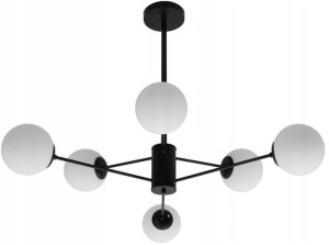 Lampa Sufitowa Wisząca 6 Ramion Metal Industrial