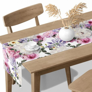 BIEŻNIK obrus na stół KOLOROWY wzory 40x180 D404-118-01 kwiaty