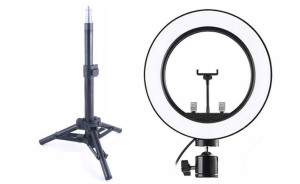 Lampa pierścieniowa do WEBINARA RING USB Statyw