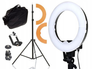Lampa Pierścieniowa Led 45w + Statyw + Ściemniacz