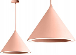 Lampa Sufitowa Wisząca Stożek Różowy Pink Loft Led
