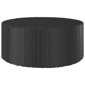 Stolik herbaciany, czarny, 68x68x30 cm, polirattan