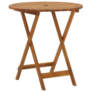 Składany stół ogrodowy, 70 cm, lite drewno akacjow