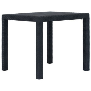 Stolik ogrodowy, 79x79x72 cm, plastik stylizowany