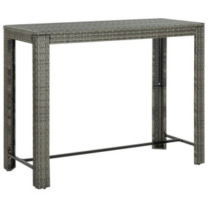 Ogrodowy stolik barowy, szary, 140,5x60,5x110,5 cm