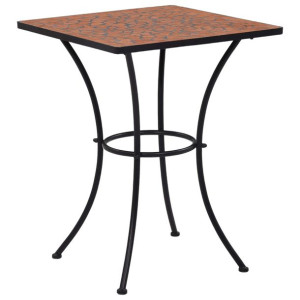 Mozaikowy stolik bistro, terakota, 60 cm, ceramicz