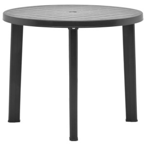 Stolik ogrodowy, antracytowy, 89 cm, plastikowy