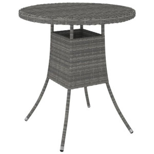 Stolik ogrodowy, szary, 70x70x73 cm, polirattan