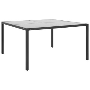 Stolik ogrodowy, antracytowy, 130x130x72 cm, stal