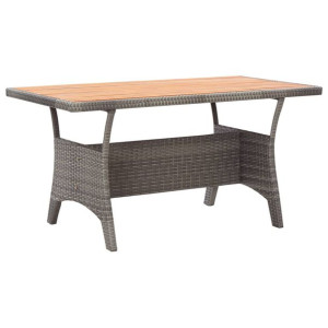 Stół ogrodowy, szary, 120x70x66 cm, lite drewno ak
