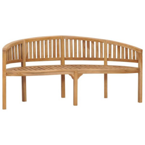 Ławka w kształcie banana, 180 cm, lite drewno teko