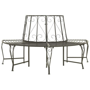 Ogrodowa, półokrągła ławka pod drzewo, 160 cm, sta