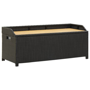 Ławka ogrodowa ze schowkiem, 120 cm, polirattan, c