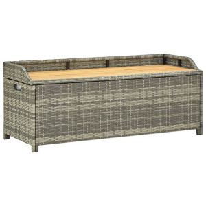Ławka ogrodowa ze schowkiem, 120 cm, polirattan, s