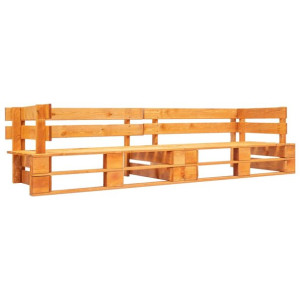 Ogrodowa sofa 2-osobowa z palet, miodowy brąz, dre