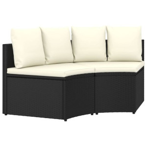 2-częściowa sofa ogrodowa, z poduszkami, poliratta