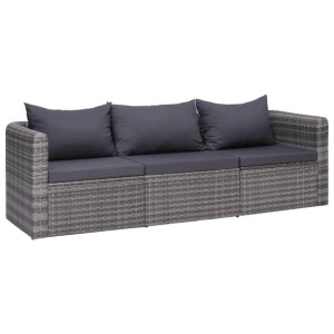 3-cz. zestaw mebli do ogrodu z poduszkami, rattan
