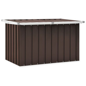 Skrzynia ogrodowa do przechowywania, brązowa, 109x