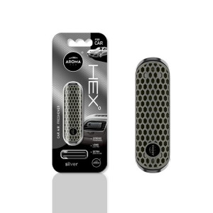 AROMA CAR Hex polimer - SILVER Odświeżacz do samochodu