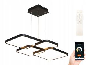 Lampa Wifi BOGOTA IV pilot kwadrat żyrandol LED Tuya Wobako