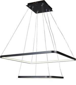 Lampa wisząca FABIO II plafon żyrandol kwadrat LED 30+50cm Wobako