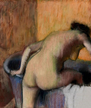 Bather, Stepping into a Tub, Edgar Degas - plakat