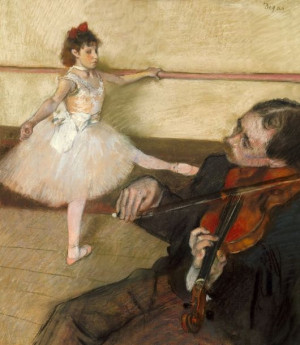 The Dance Lesson, Edgar Degas - plakat 70x100 cm
