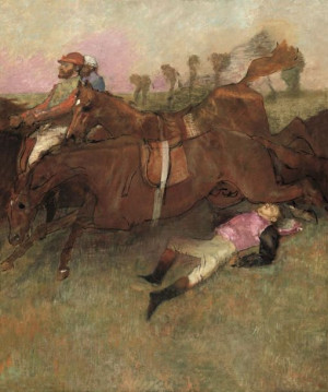 Scene from the Steeplechase The Fallen Jockey, Edg