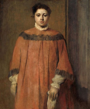 Girl in Red, Edgar Degas - plakat 29,7x42 cm
