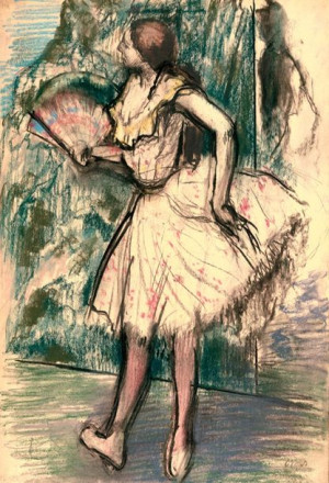 Dancer with a Fan , Edgar Degas - plakat 59,4x84,1