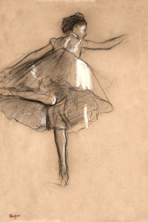 Dancer on pointe, Edgar Degas - plakat 40x50 cm