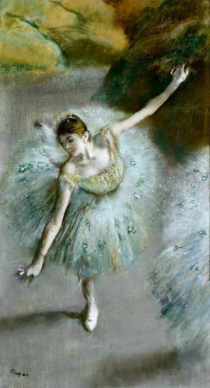Dancer in Green, Edgar Degas - plakat 40x60 cm