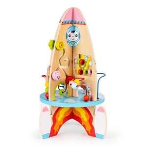 Drewniana Rakieta Kostka Edukacyjna 8w1 Ecotoys