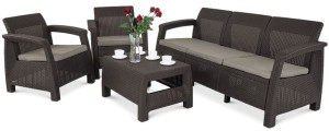 Meble ogrodowe CORFU SET 3 Brown