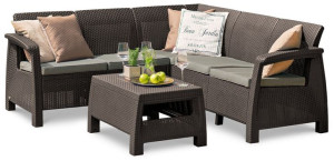 Narożnik ogrodowy CORFU RELAX SET Brown