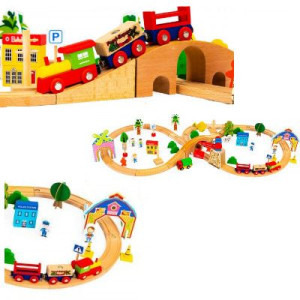 Drewniany pociąg kolejka 74el Ecotoys