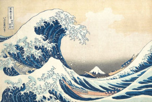 Hokusai Wielka fala w Kanagawie - plakat 84,1x59,4