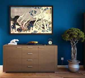 Hokusai, Poem by Minamoto no Muneyuk - plakat 100x