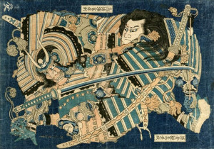 Hokusai, Kamakura no Gengoro Seizing Torinoumi Tas