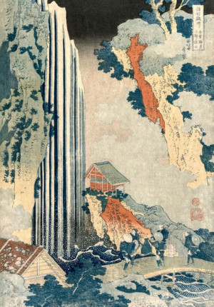 Hokusai, Ono Waterfall on the Kiso Road - plakat 4